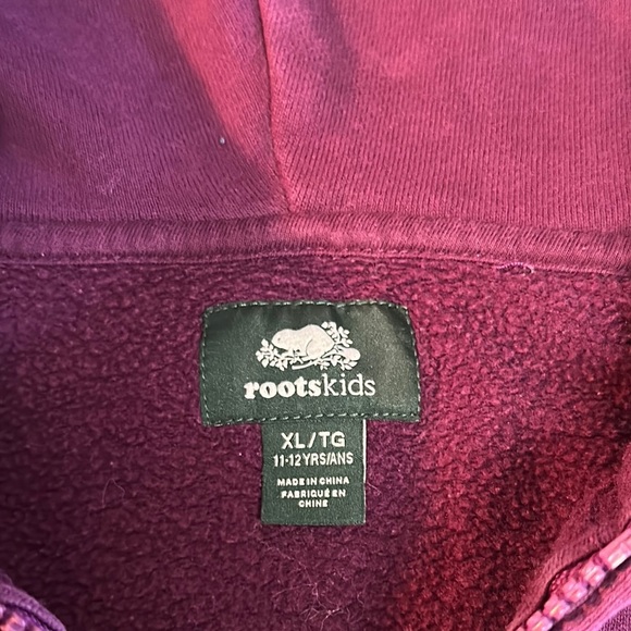 Roots Purple Full-Zip Hoodie with Attached Hood - Picture 2 of 6